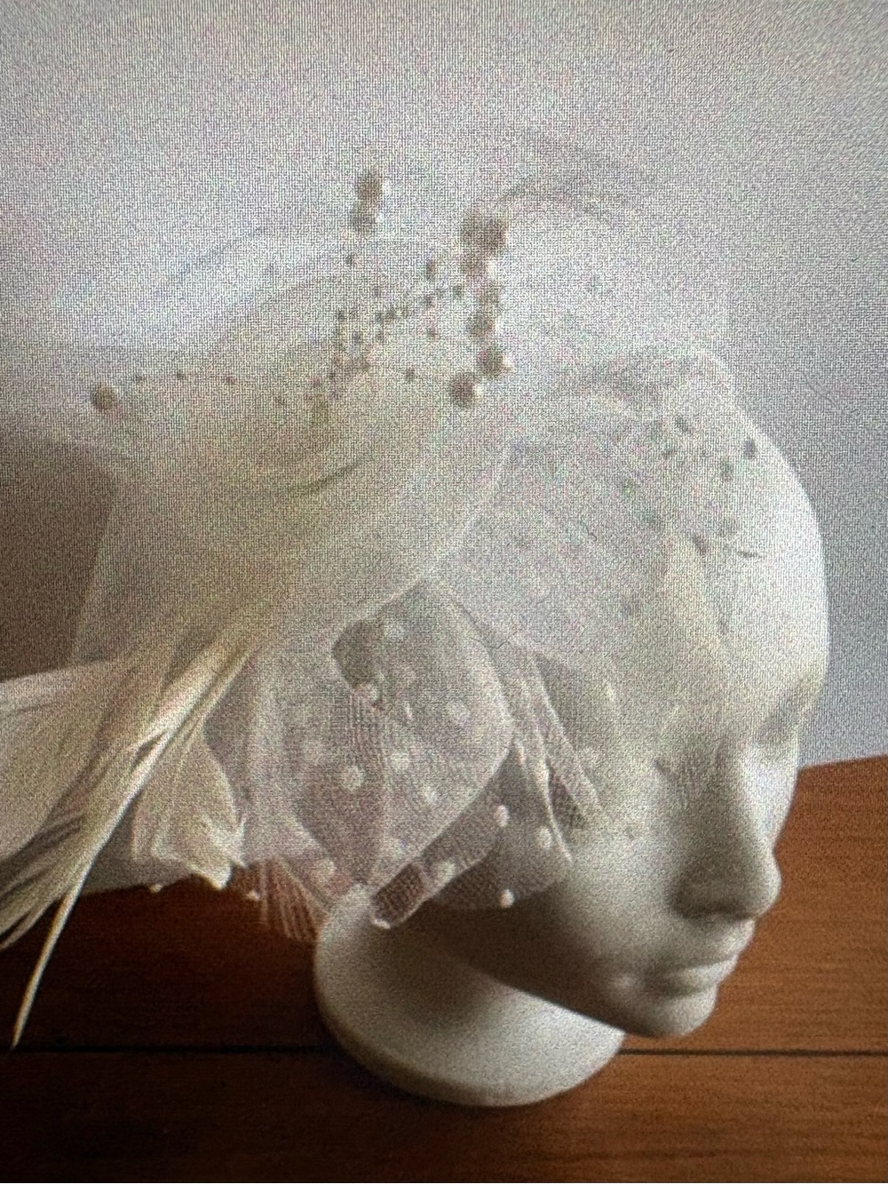 Elegant White Bridal Fascinator Headpiece
